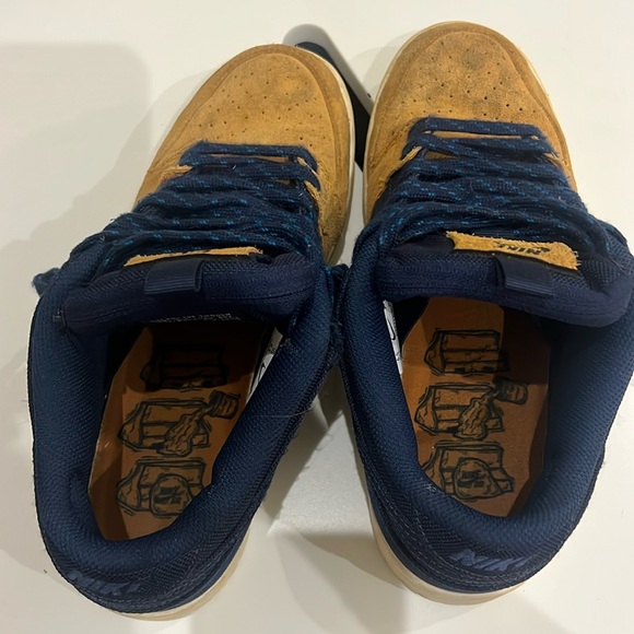 Nike sb dunk low desert ochre/ midnight navy size 6.5 - Picture 5 of 6